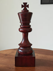 Coppa degli scacchi in legno - Re Nero
