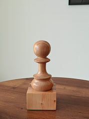 Coppa degli scacchi in legno - Pedone Bianco