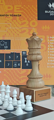 Coppa degli scacchi in legno - Torre Nera