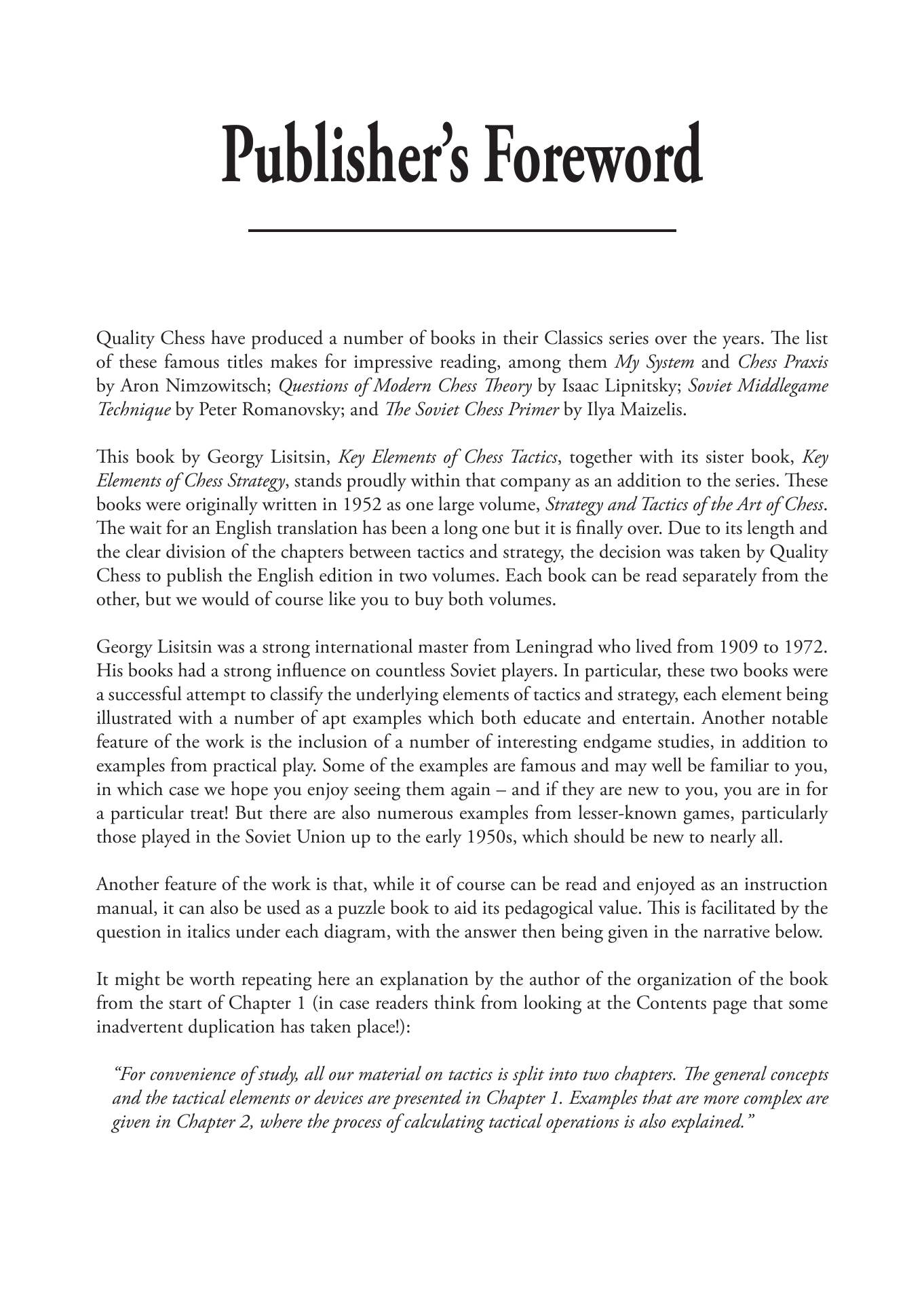 Key Elements of Chess Tactics by Georgy Lisitsin - Key Elements of Chess Tactics by Georgy Lisitsin