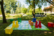 Plancia da gioco da esterno/giardino (4x4m) - non t'arrabbiare