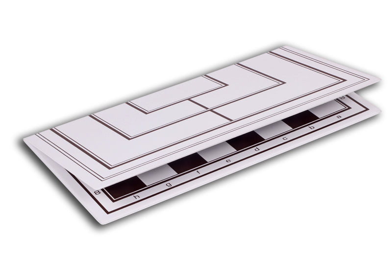 Tavola di plastica bifacciale: scacchi + macinino, (32,5x32,5 cm), pieghevole, bianca e marrone - c4f0f1fc05c832e6b7a0f66d1d636877