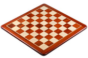 Scacchiera in legno massiccio (53x53cm) - legno rosso/faggio (Caselle 55 mm)