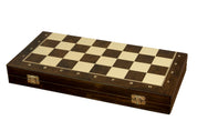 Scacchiera/Custodia per scacchi in legno con inserto (40 x 40 cm)