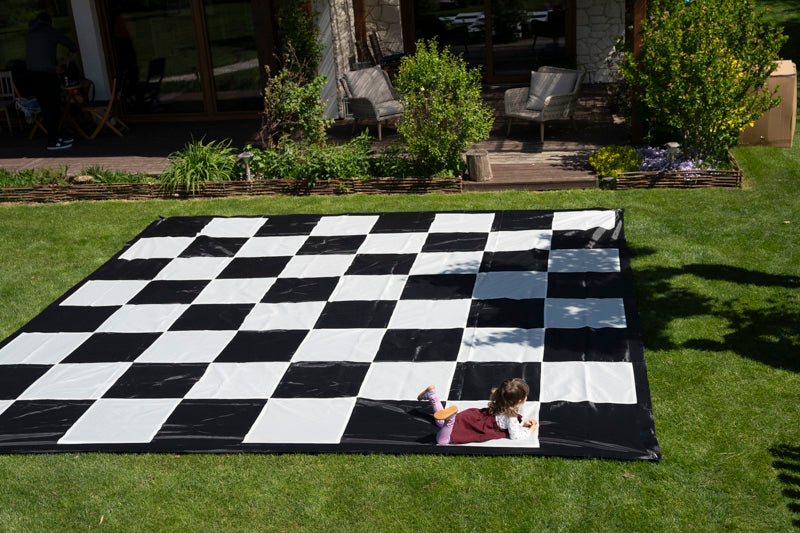 Scacchiera gigante in tessuto quadrata da 24" (61 cm) - Scacchiera gigante in tessuto quadrata da 24" (61 cm)