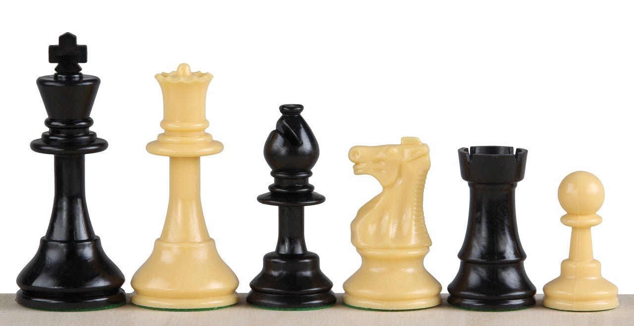 Scacchi in Plastica Club Staunton n. 6, crema/nero (Re 9,6 cm) - Scacchi in Plastica Club Staunton n. 6, crema/nero (Re 9,6 cm)