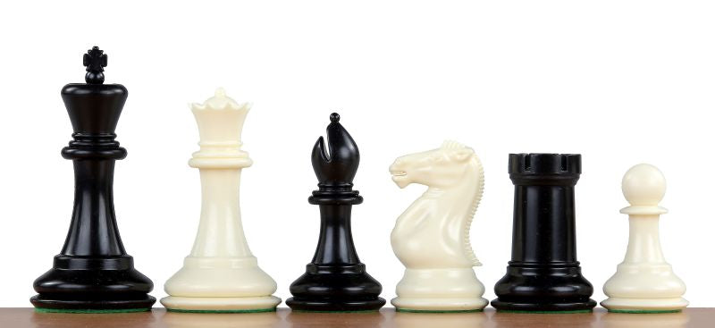 Esclusive figure di scacchi Staunton n. 6, bianco/nero, con peso in metallo (re 95 mm) - Esclusive figure di scacchi Staunton n. 6, bianco/nero, con peso in metallo (re 95 mm)