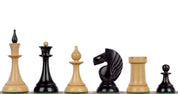 Figure di scacchi Queen's Gambit 1957 Legno di bosso ebano 4 pollici