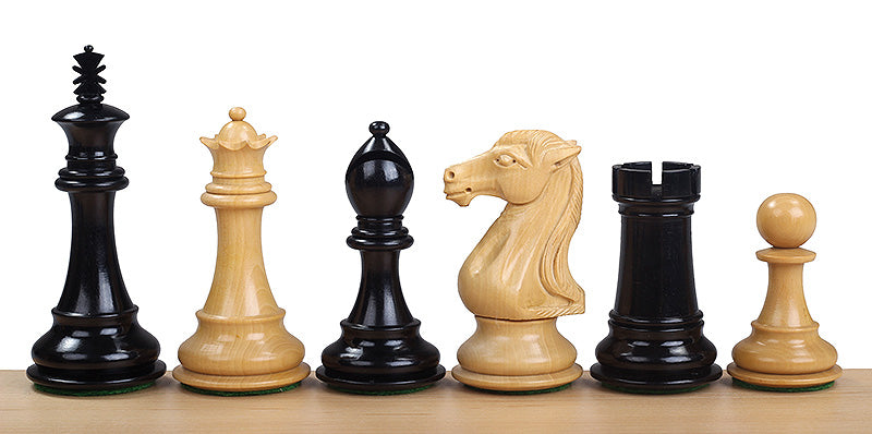 Scacchi ROYAL KNIGHT in legno di ebano 4'' - Scacchi ROYAL KNIGHT in legno di ebano 4''