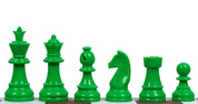 Scacchi Staunton 6, Plastica (Re 95 mm) - Verde