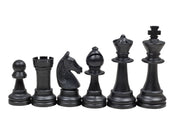 Figure di scacchi Staunton n. 6, crema e nero (re 96 mm)