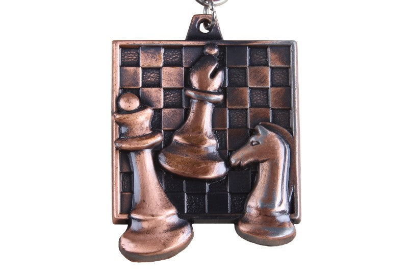 Medaglia quadrata di scacchi - bronzo - Medaglia quadrata di scacchi - bronzo