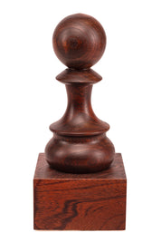 Coppa degli scacchi in legno - Pedone Nero