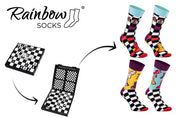 Calcetines de ajedrez Rainbow Socks - talla 47-50