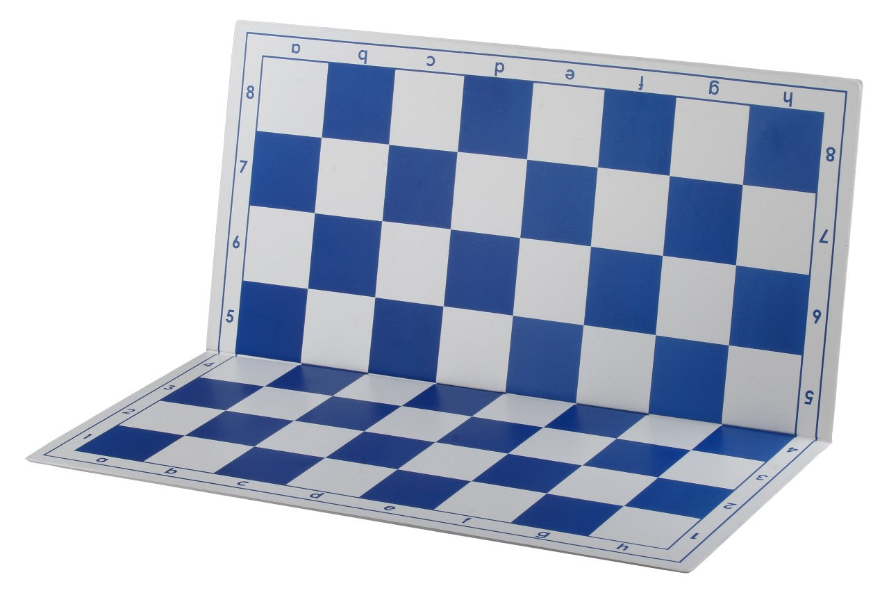 Scacchiera pieghevole in plastica 4+, bianca e blu - Scacchiera pieghevole in plastica 4+, bianca e blu