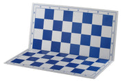 Scacchiera pieghevole in plastica n. 6, bianca e blu