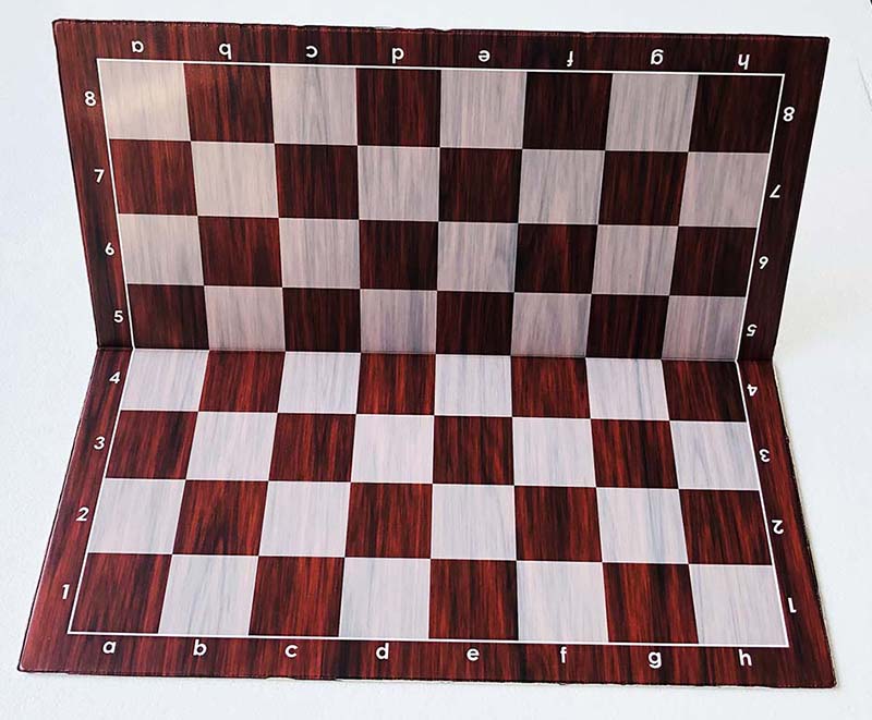 Scacchiera pieghevole in plastica n. 6 (campo 57 mm) - Imitazione legno - Scacchiera pieghevole in plastica n. 6 (campo 57 mm) - Imitazione legno
