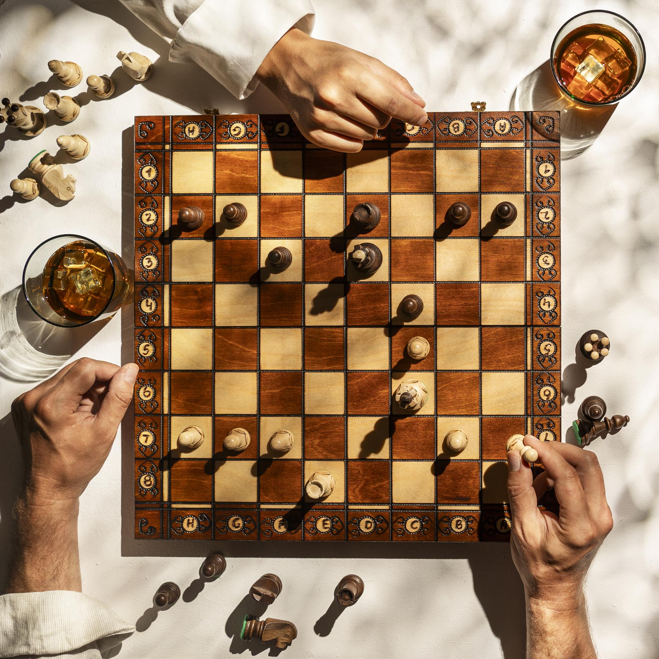 Scacchi Firenze (42x42cm) - scacchi classici in legno ideali per i regali - Scacchi Firenze (42x42cm) - scacchi classici in legno ideali per i regali