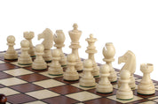 SCACCHI TORNEO (55x55 cm) intarsiati - altezza Re: 11,5cm