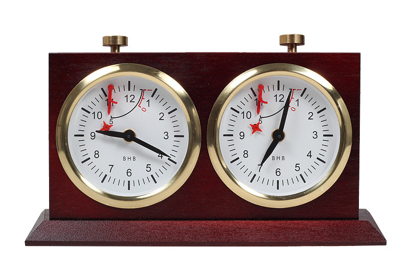 Orologio in legno BHB con supporto - grande scuro - Orologio in legno BHB con supporto - grande scuro