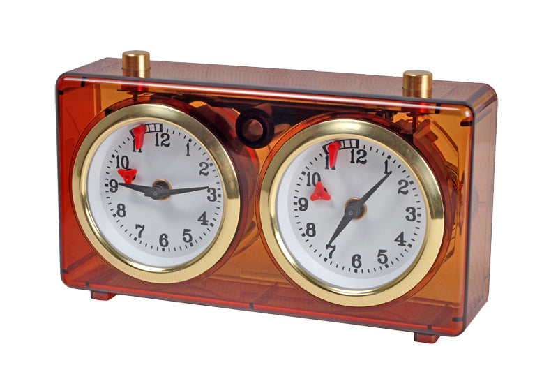 CLASSIC piccolo orologio in plastica, ambra - CLASSIC piccolo orologio in plastica, ambra