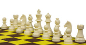 Set di scacchi - figure in plastica TR03G (re 96 mm) + scacchiera pieghevole in cartone con campo da 55 mm