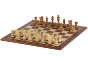 No5 Scacchiera in Sapele + 3,5 Pezzi in acacia francese