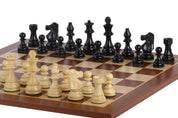 Scacchiera No6 Sapele+pezzi francesi ebanizzati da 3,75".