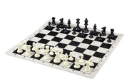 Set di scacchi Club Black (Scacchi + Scacchiera avvolgibile + Borsa)